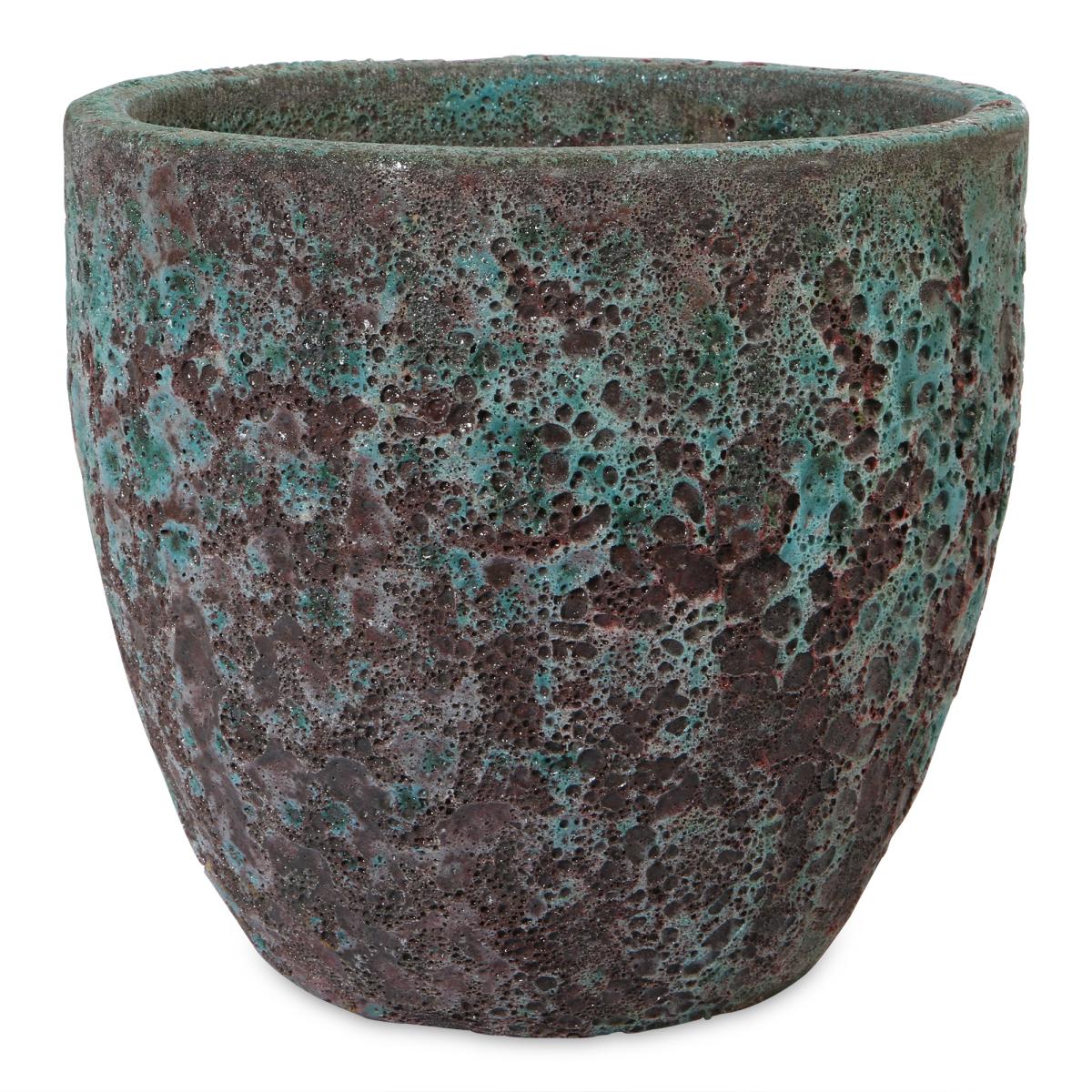 Outdoor Topf glasiert Bubble Blue