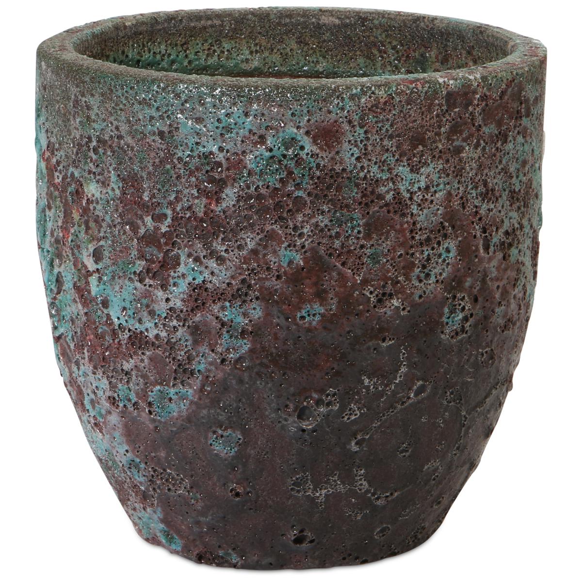 Outdoor Topf glasiert Bubble Blue