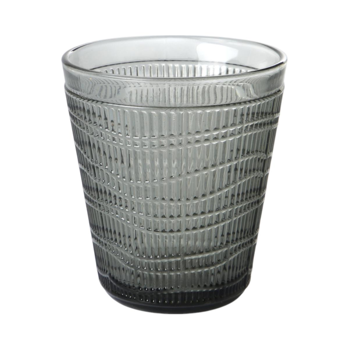 Teelicht grau mit Struktur