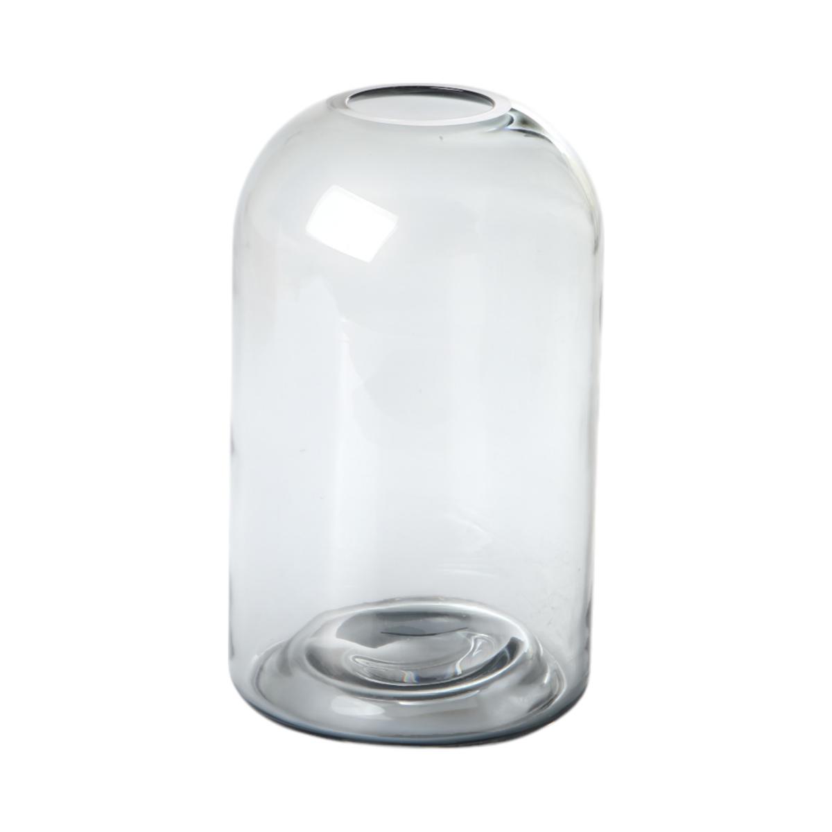 Vase abgerundet grau