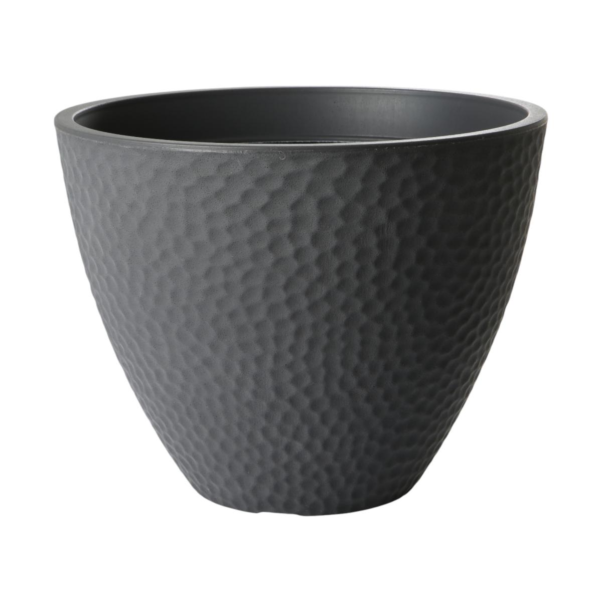 Pflanztopf Hammerschlagdekor anthrazit