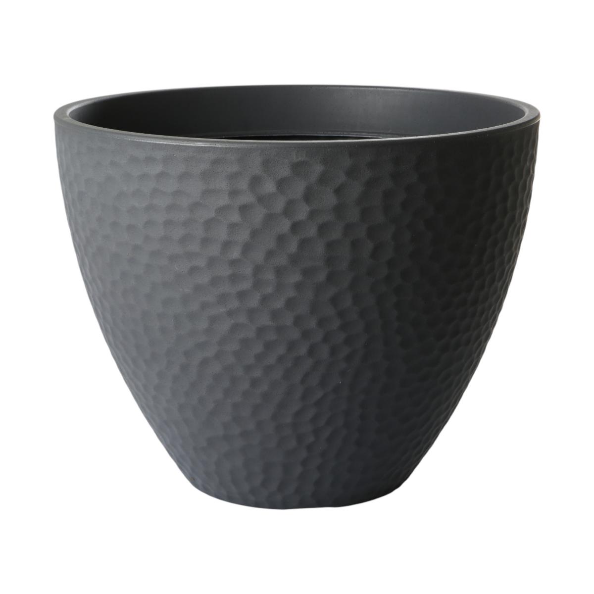 Pflanztopf Hammerschlagdekor anthrazit