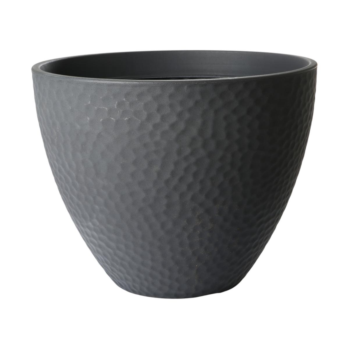 Pflanztopf Hammerschlagdekor anthrazit