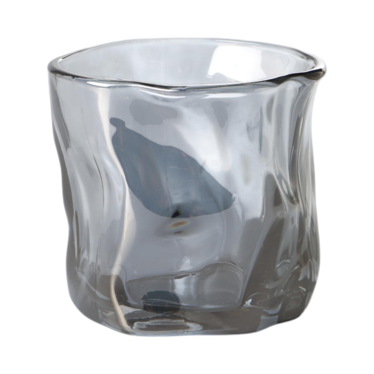 Trinkglas farbig grau