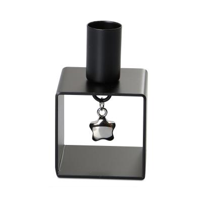 Kerzenständer Schwarz mit Stern