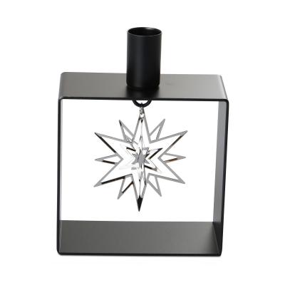 Kerzenständer schwarz mit Stern