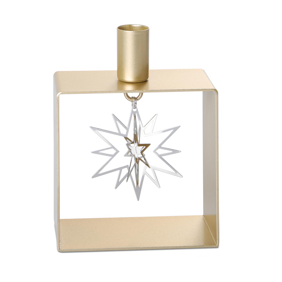 Kerzenständer champagner mit Stern