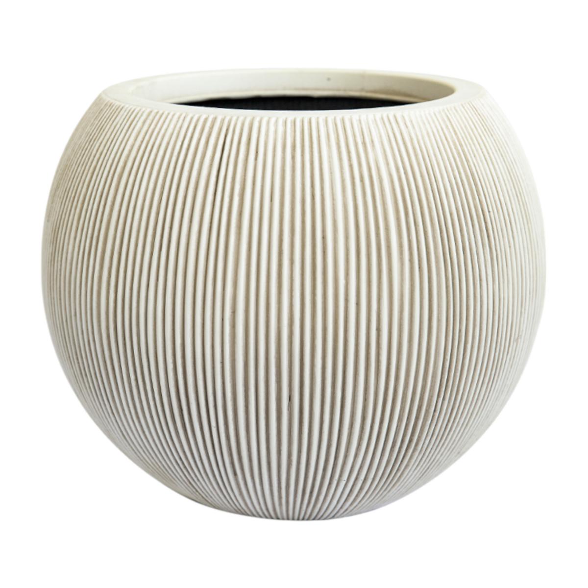 Aged Lite K&uuml;bel bauchig Cedar White