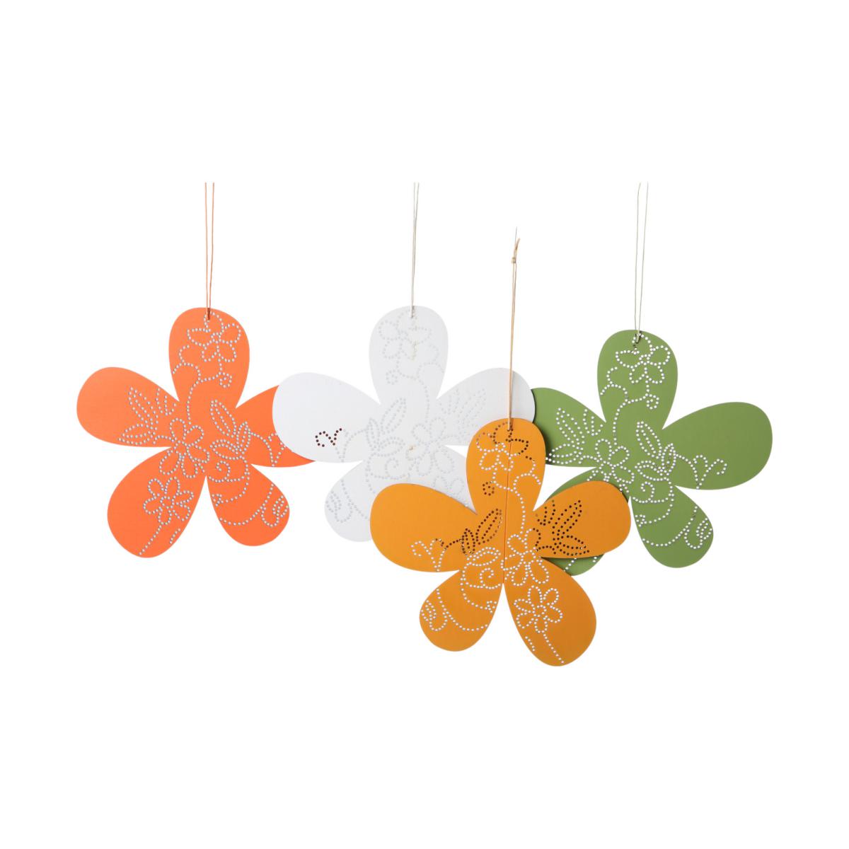 Holzblume gelocht Farbmix