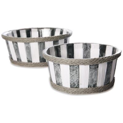 Korb rund gestreift