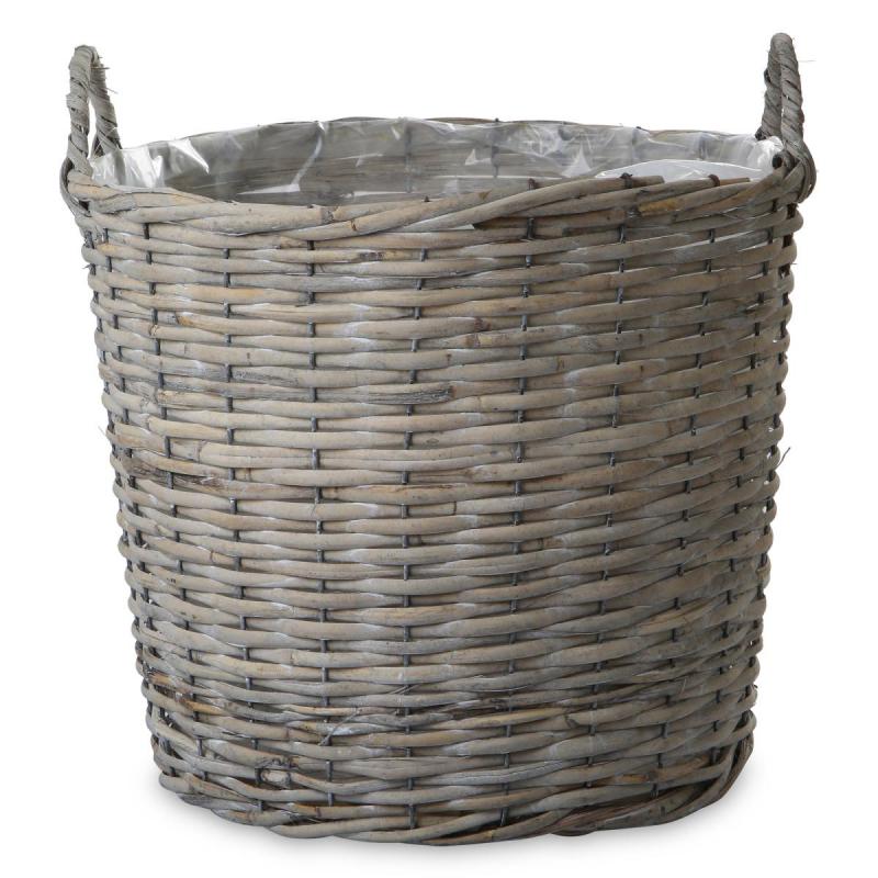 Korbübertopf mit Griffen