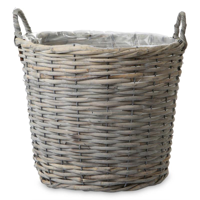 Korbübertopf mit Griffen