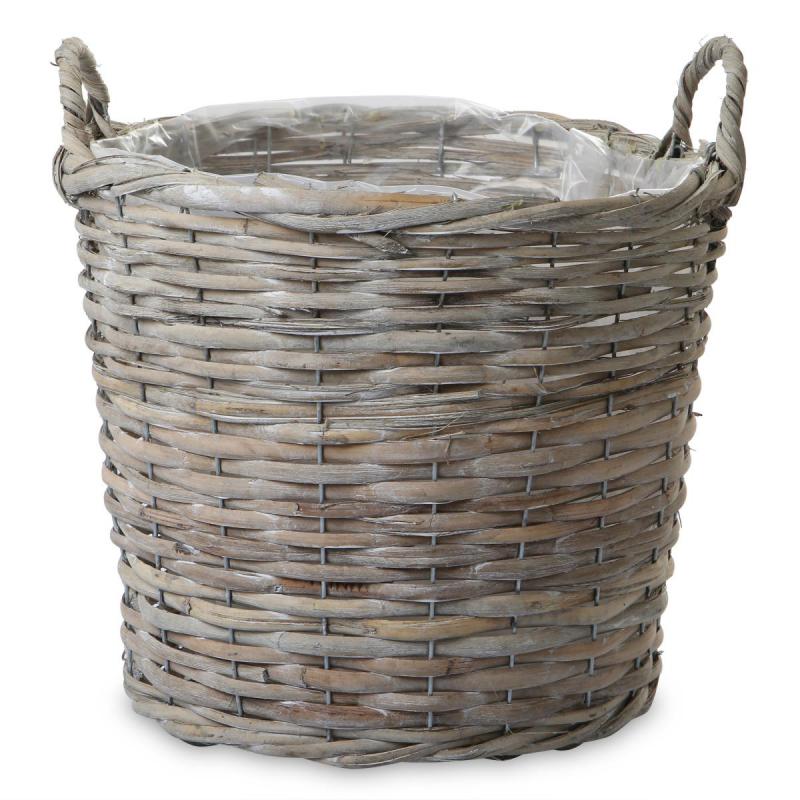 Korbübertopf mit Griffen