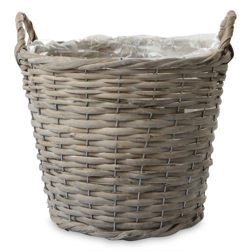 Korbübertopf mit Griffen