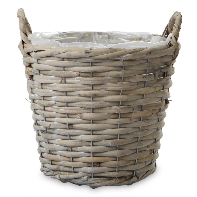 Korbübertopf mit Griffen