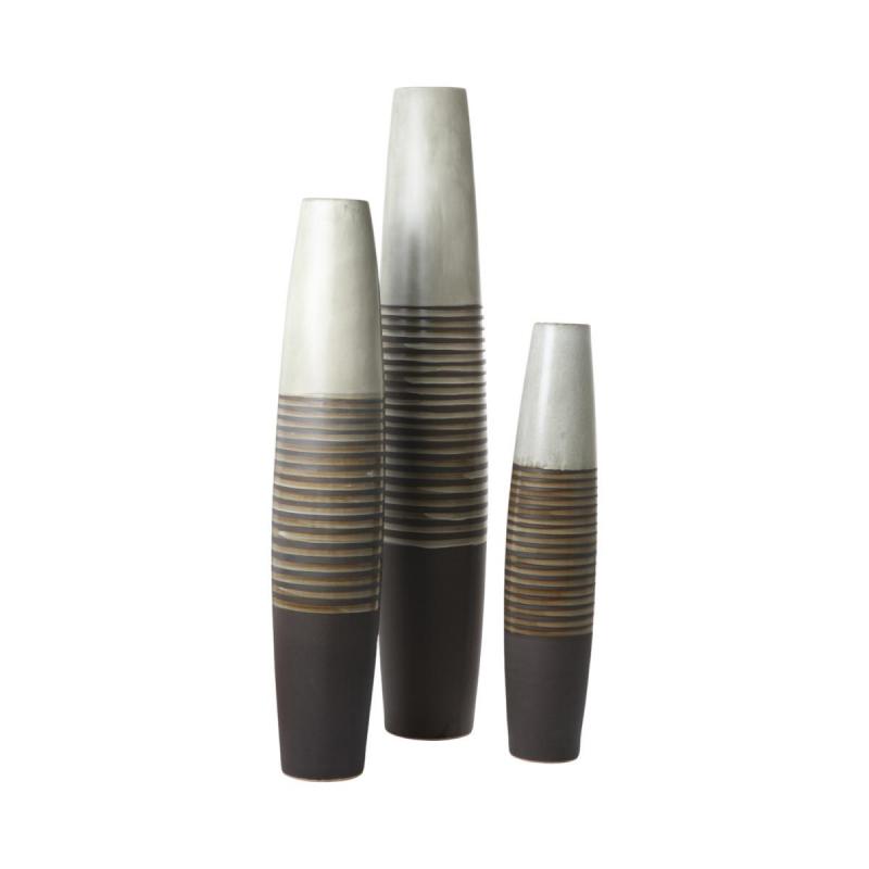 Skulpturale Streifen-Vase