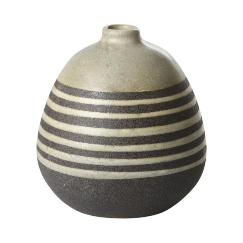 Blumenvase mit Skulpturale Streifen