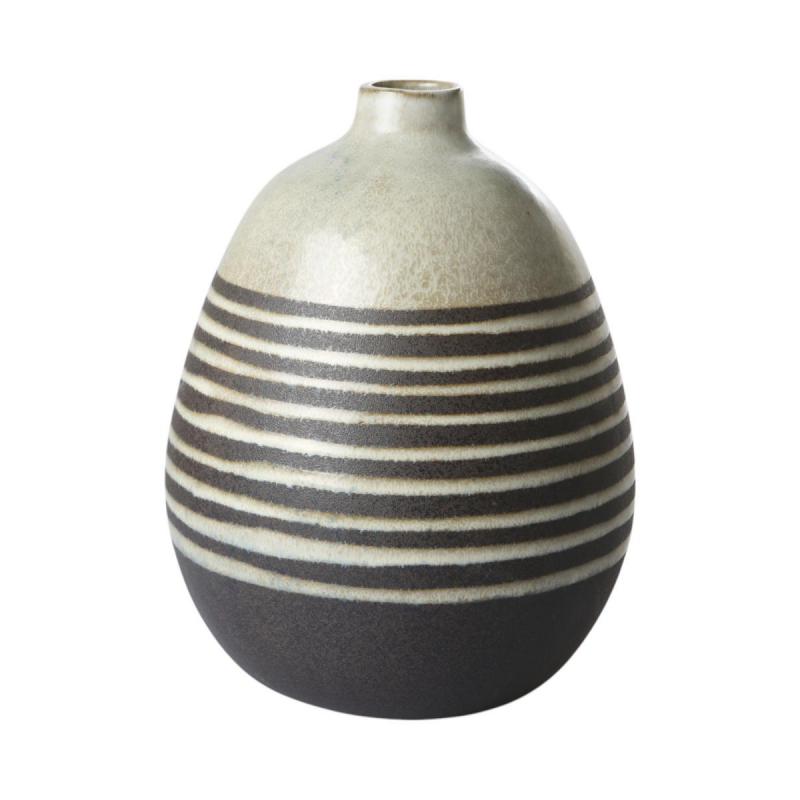 Blumenvase mit Skulpturale Streifen