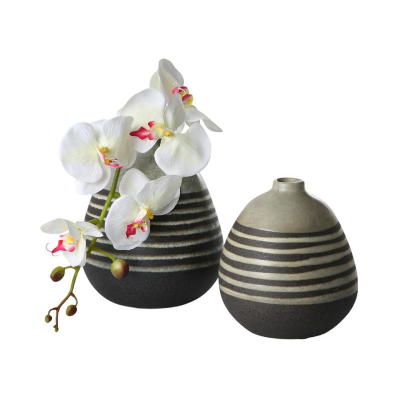 Blumenvase mit Skulpturale Streifen