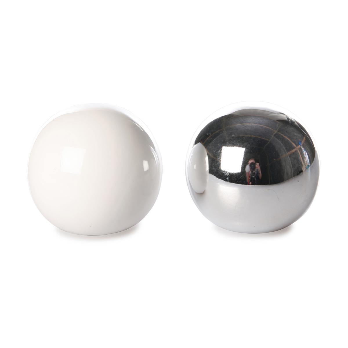 Kugel weiß/silber Mix