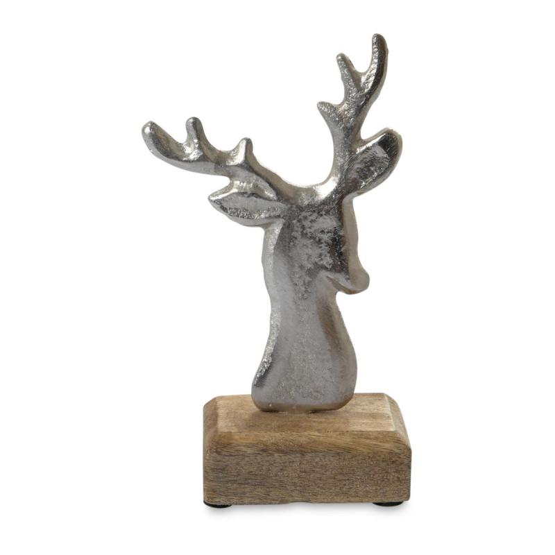 Hirschkopfaufsteller silber