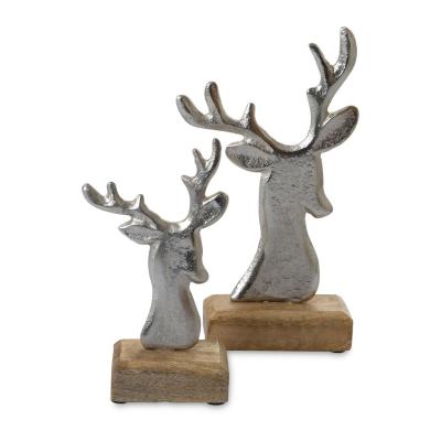 Hirschkopfaufsteller silber