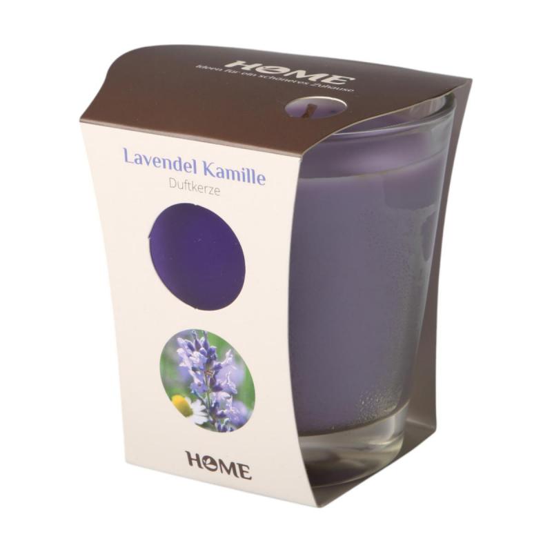 Duftkerze im Glas 220g Lavendel Kamille