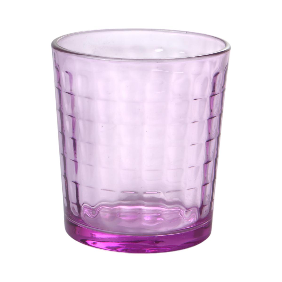 Glas mit Karomuster 255ml lila