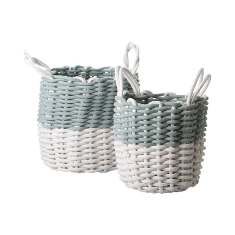 Korb weiß-blau