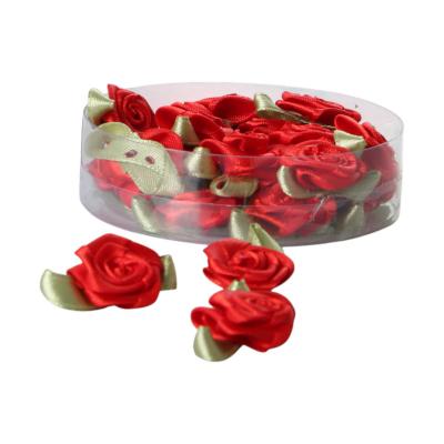 Rose mit Blatt zum Streuen rot