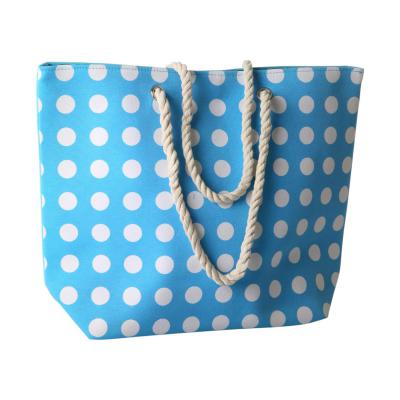 Strandtasche Punkte blau
