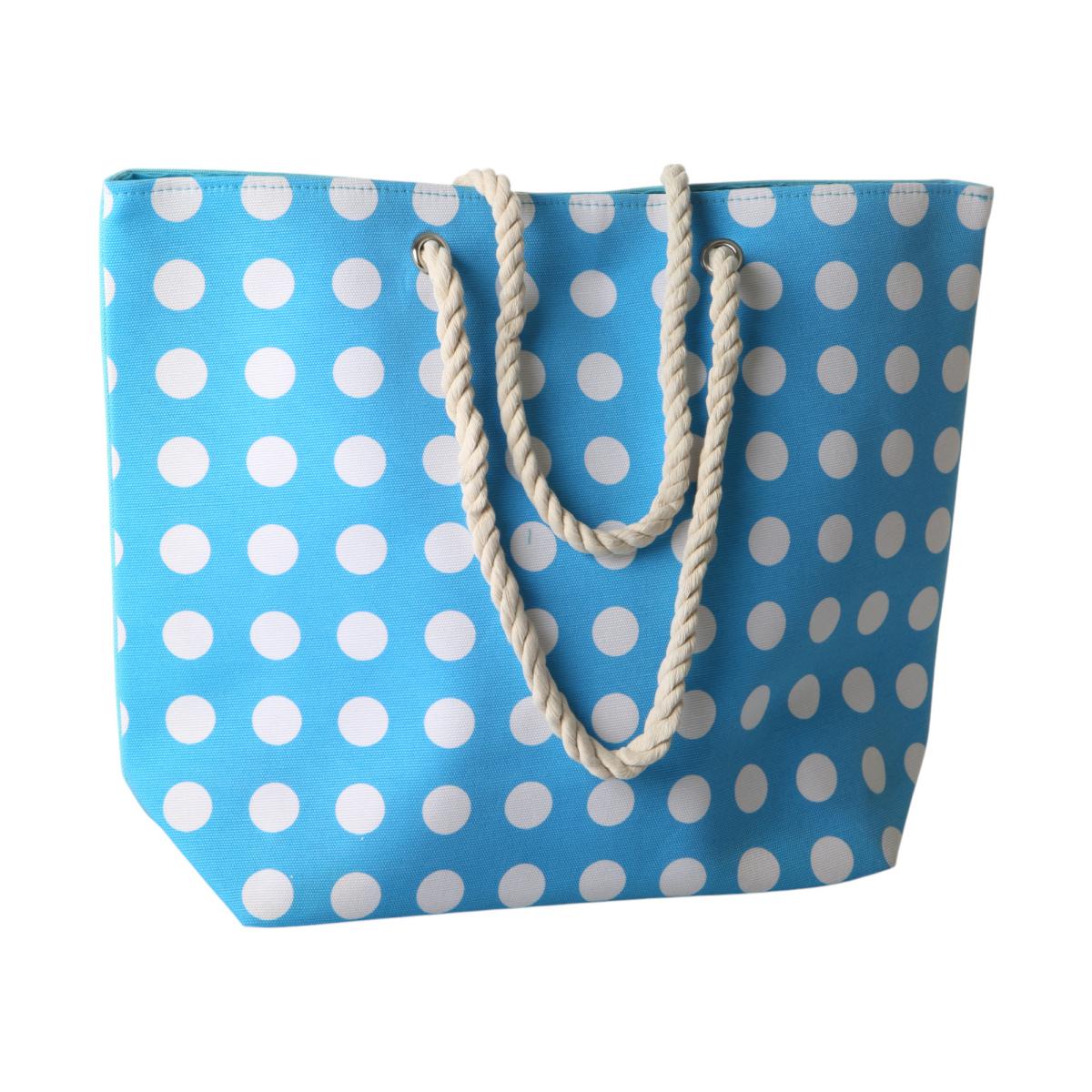 Strandtasche Punkte blau