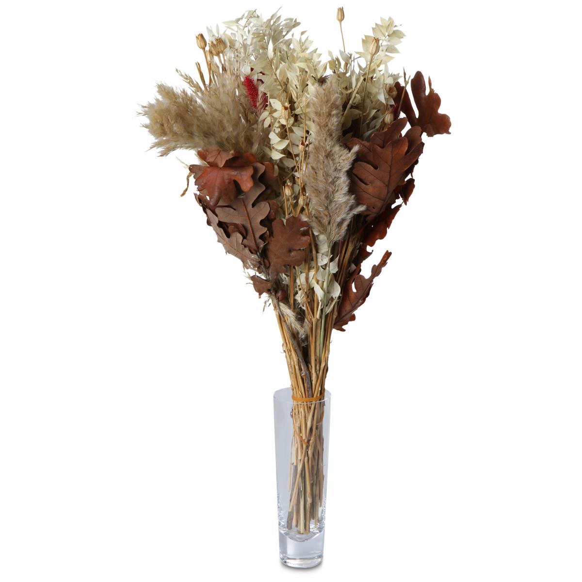 Trockenblumen Bouquet rund rot