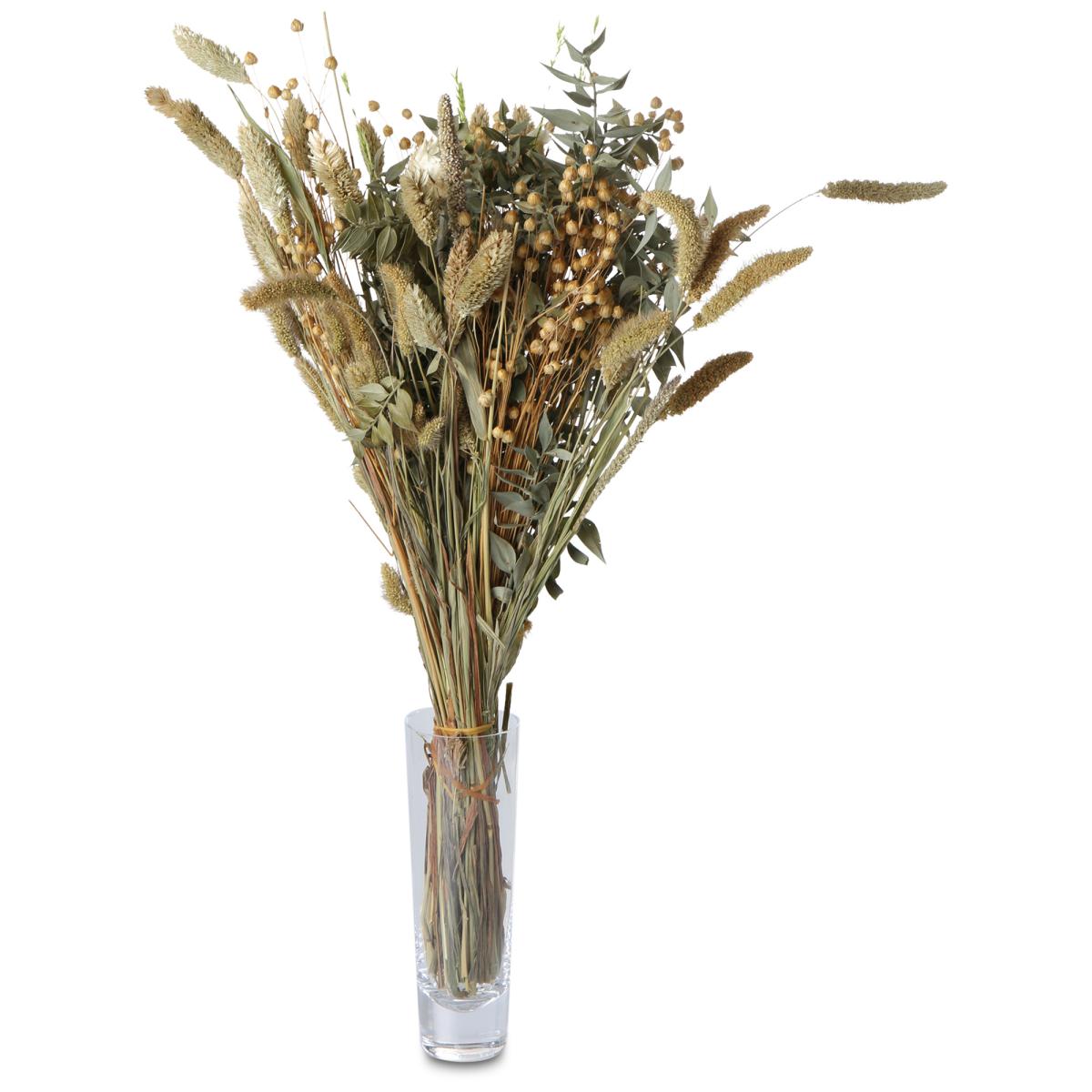 Trockenblumen Bouquet rund grün