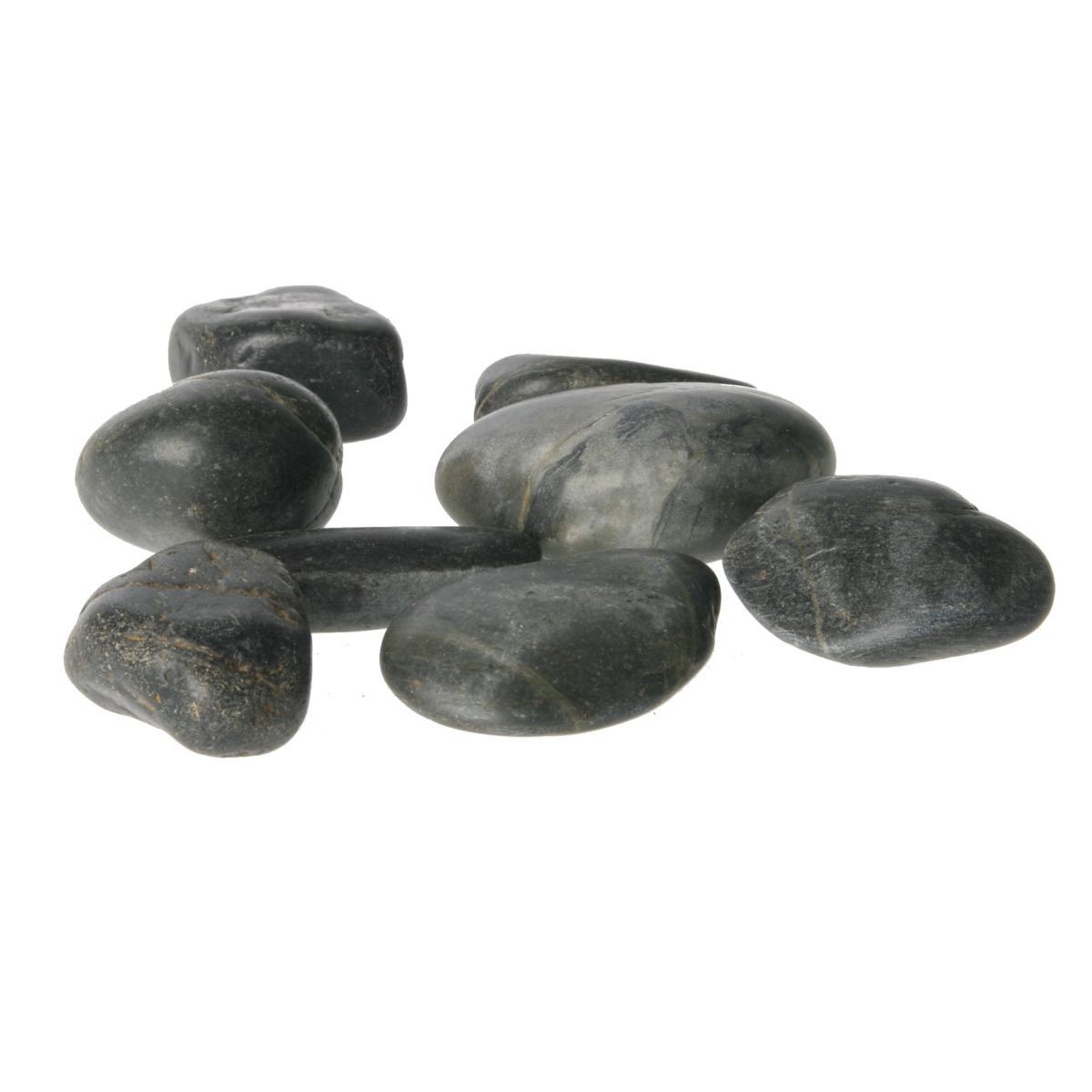Flußkiesel 60-70mm schwarz