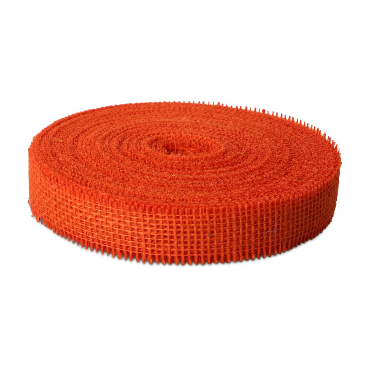 Jutestreifen gestärkt orange