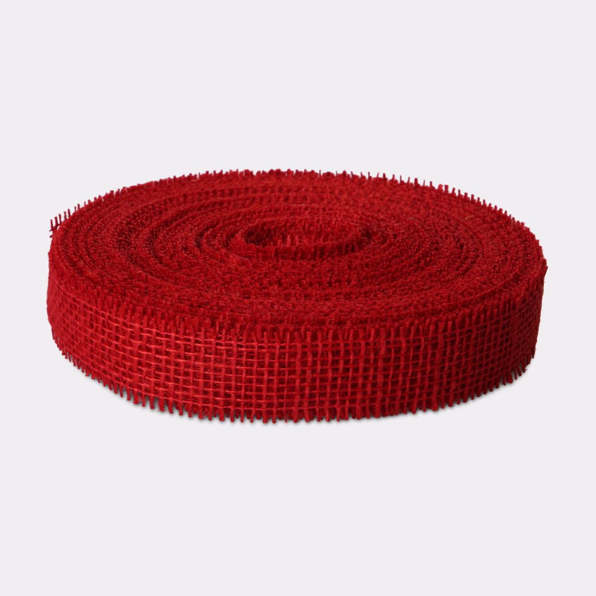 Jutestreifen gestärkt rot