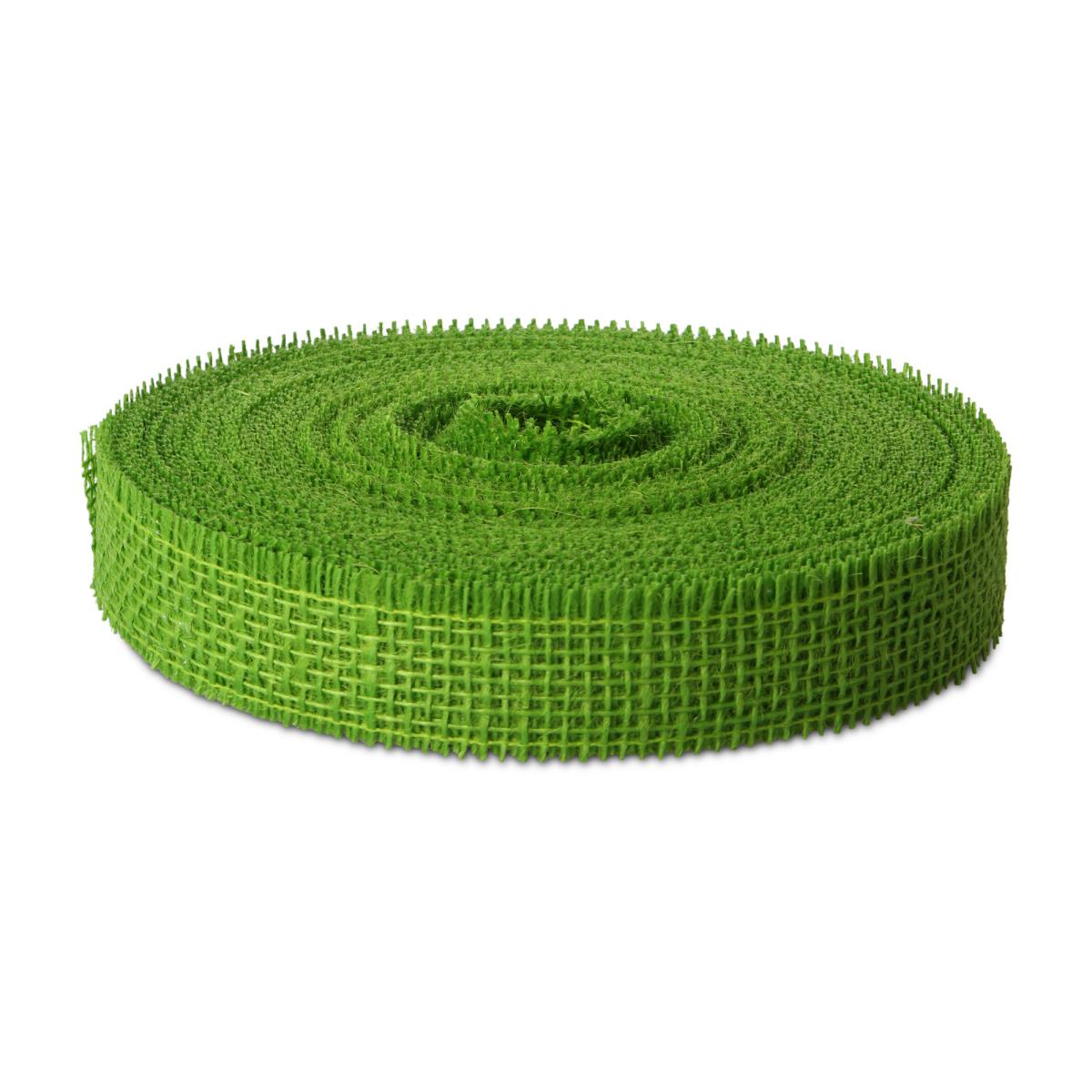 Jutestreifen gestärkt grün