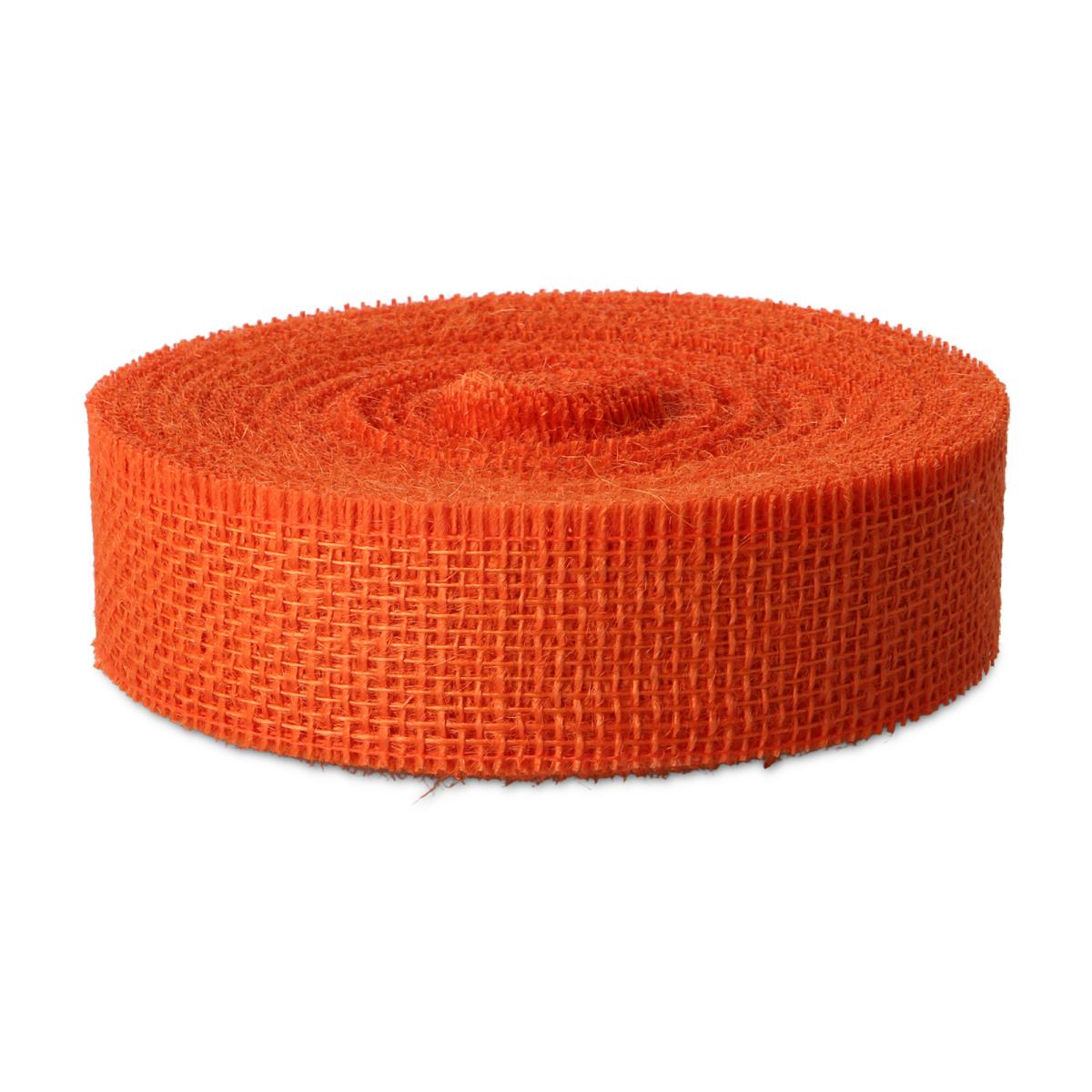 Jutestreifen gestärkt orange