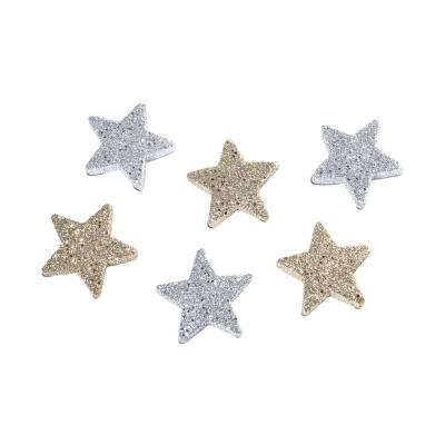 glitzer Stern set gold/silber Mix