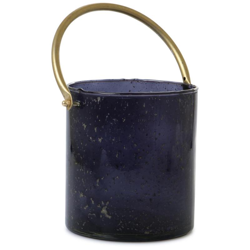 Glaslaterne mit Metallgriff