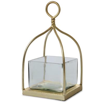 Glaslaterne aus Metall