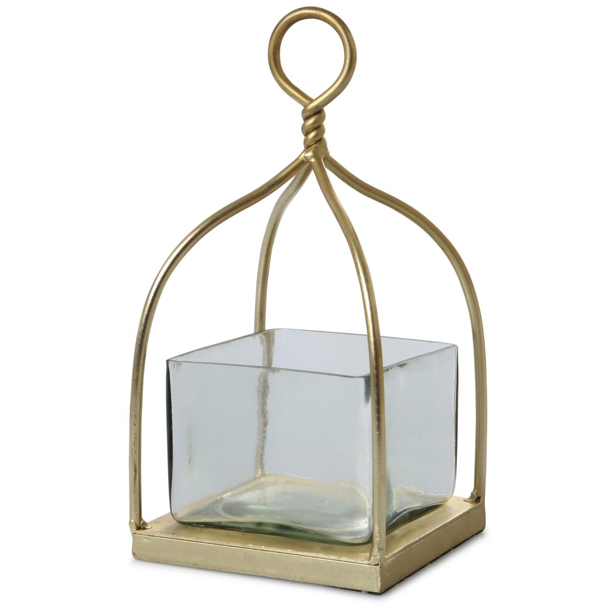 Glaslaterne aus Metall