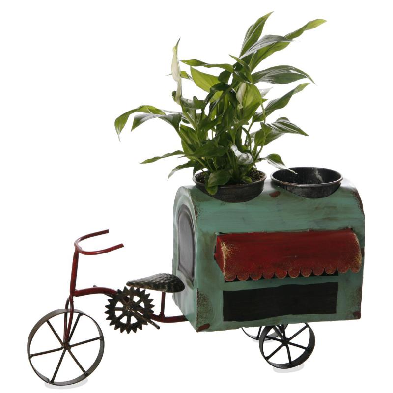 Fahrrad mit Anhänger zum Bepflanzen