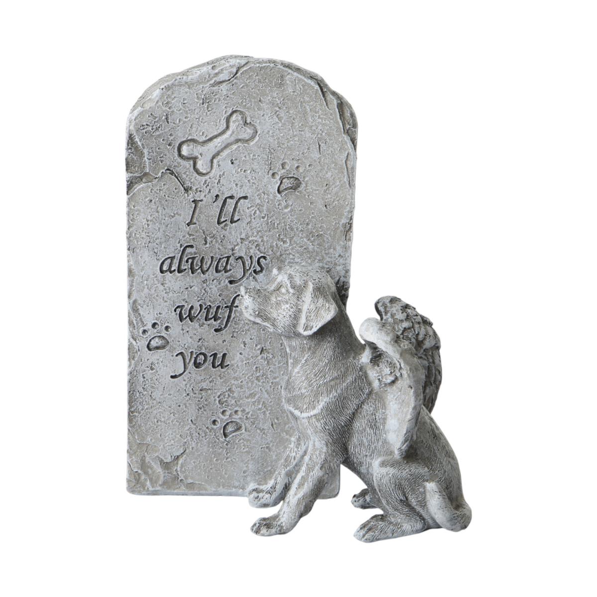 Poly-Hund mit Grabstein