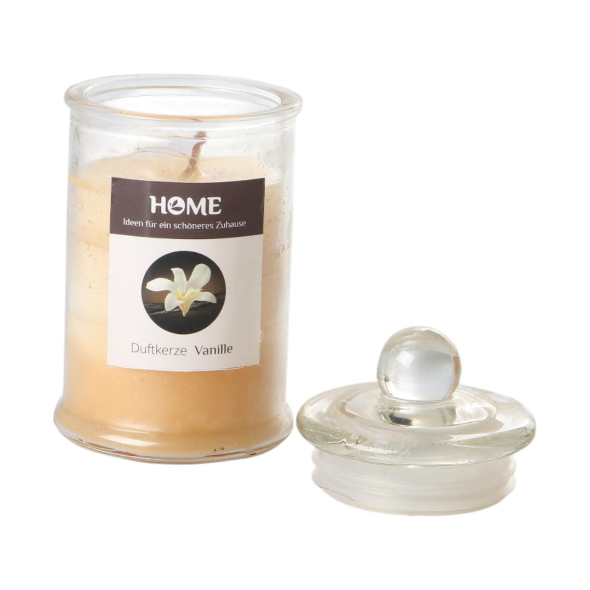 Duftkerze im Einmachglas creme/Vanille