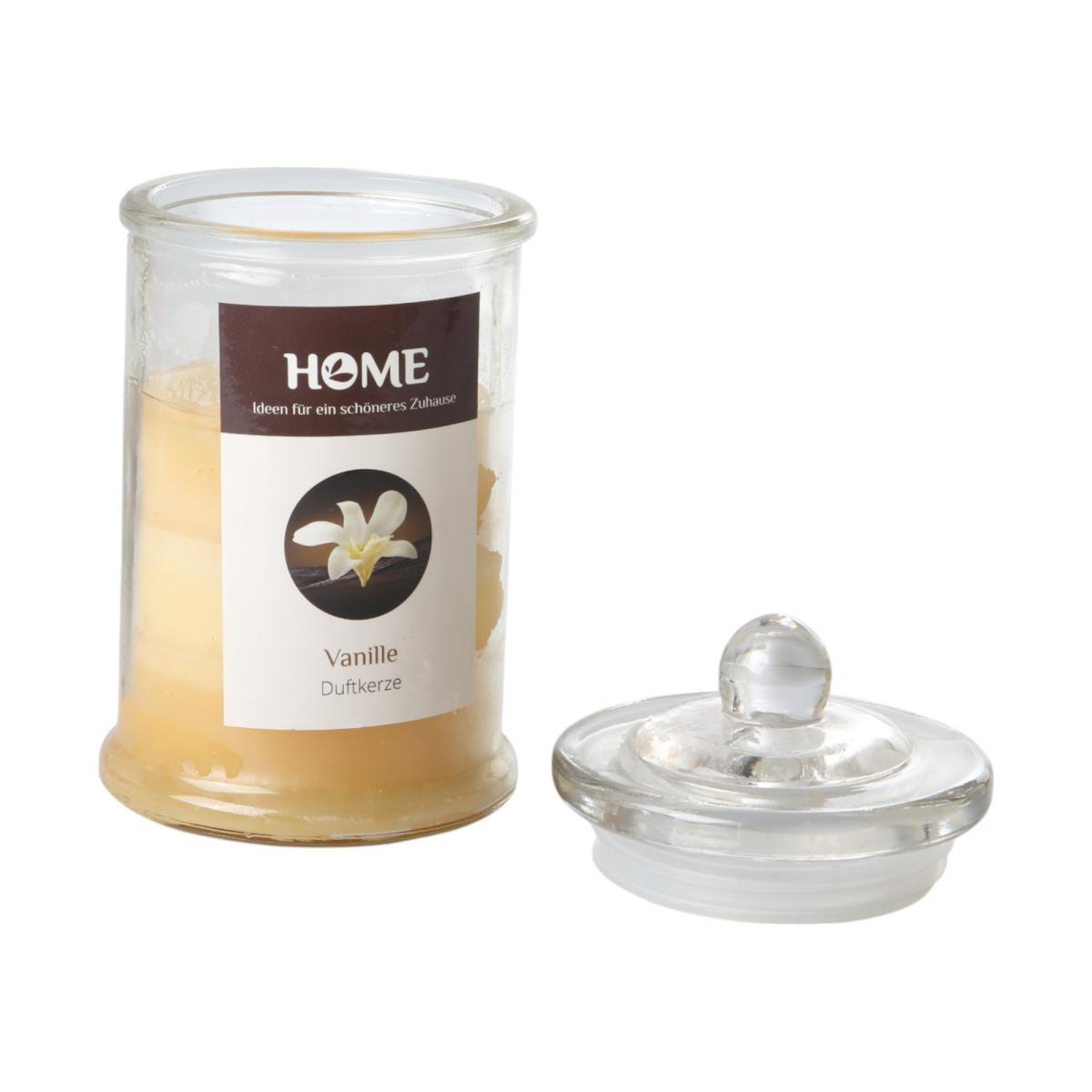 Duftkerze im Einmachglas creme/Vanille