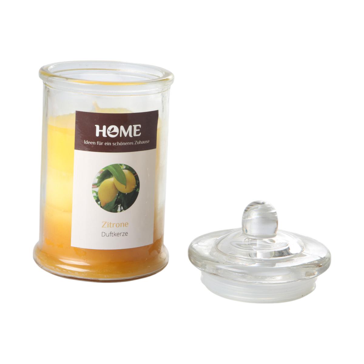 Duftkerze im Einmachglas gelb/Zitrone