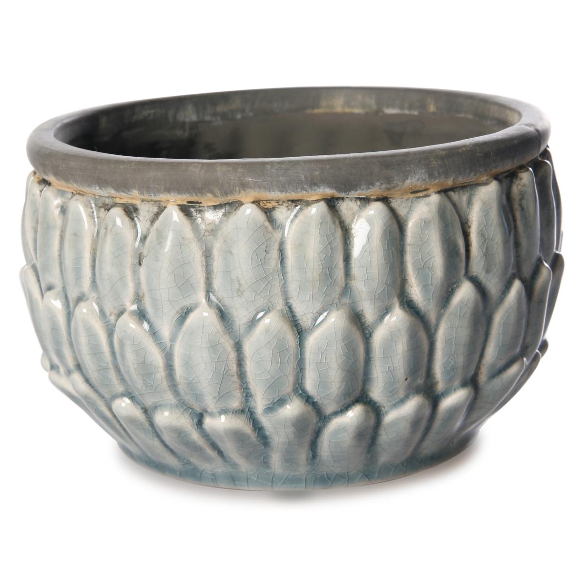 Topf mit Reliefmuster