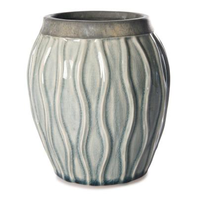 Vase hoch mit Reliefmuster